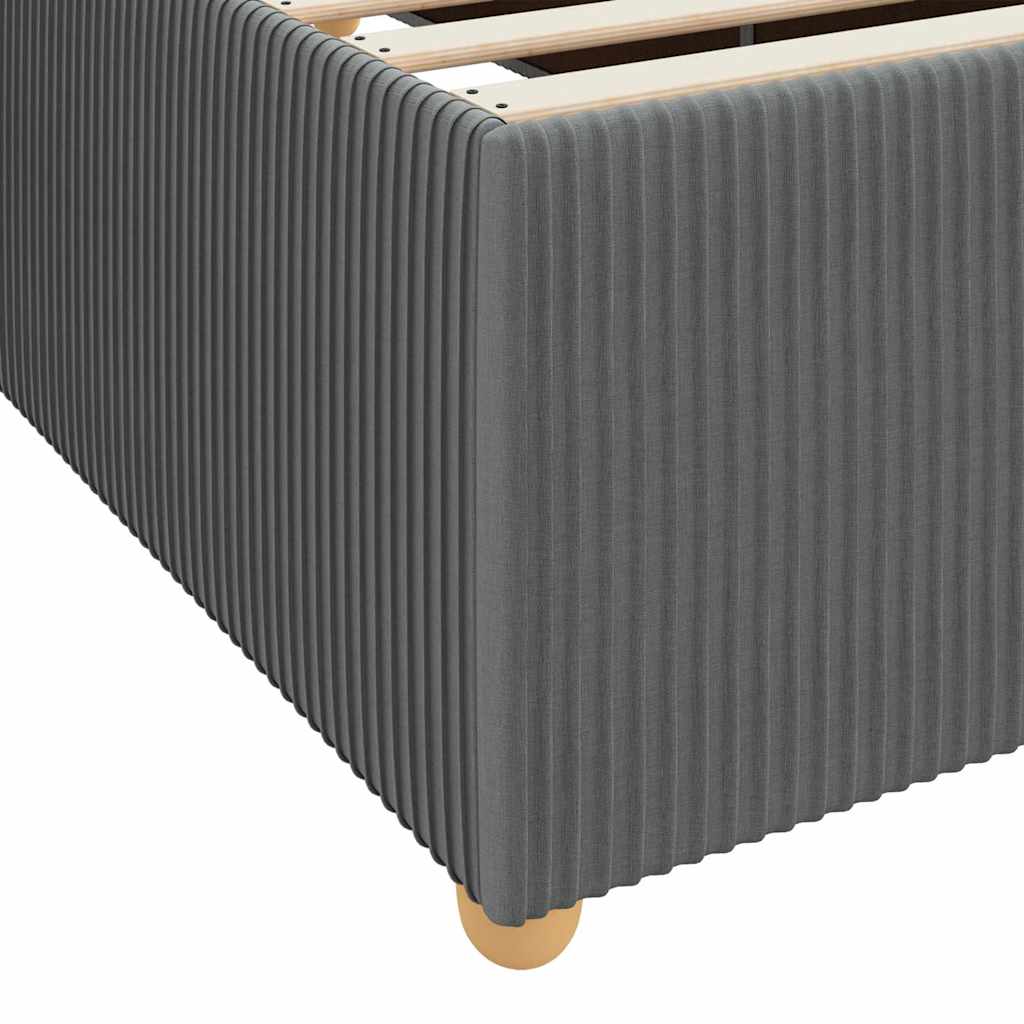 vidaXL Ramka łóżka z materacem Ciemnoszary 100 x 200 cm tkanina