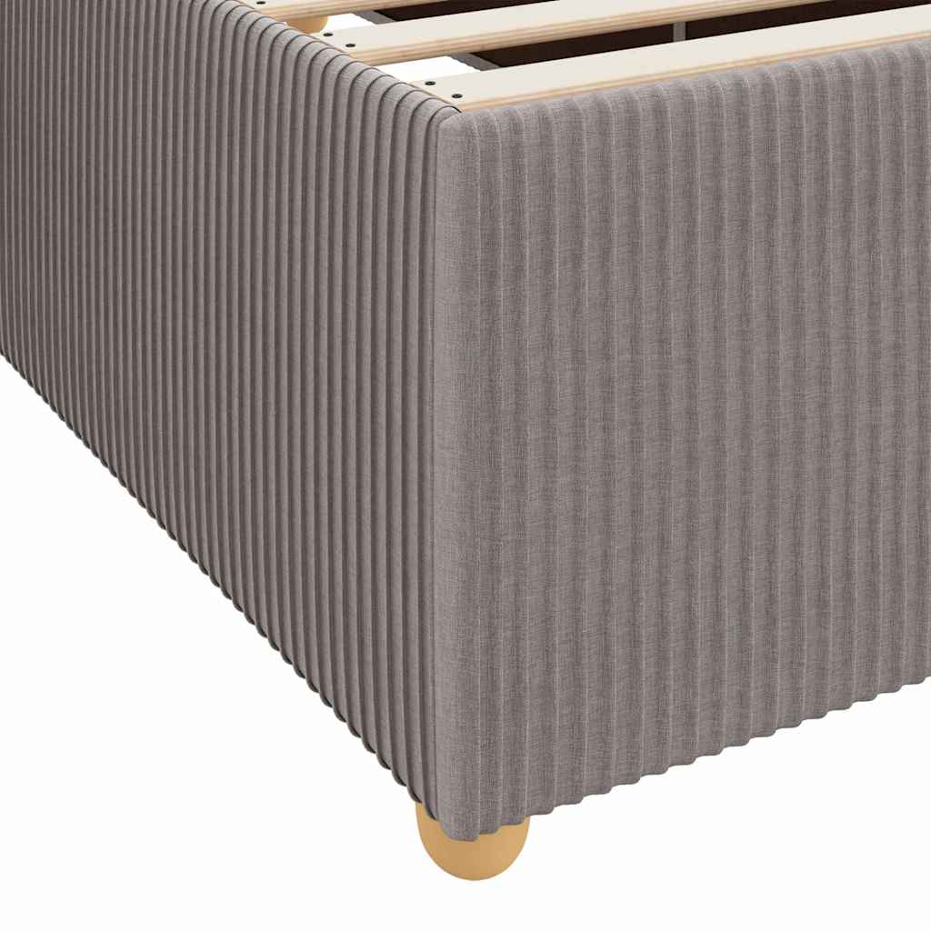 vidaXL Ramka łóżka z materacem Ciemnoszary 100 x 200 cm tkanina