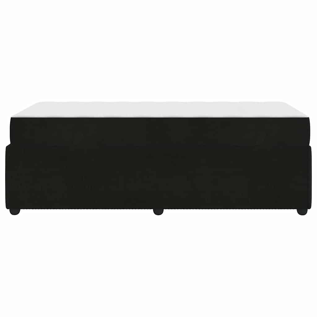 vidaXL Ramka łóżka z materacem Czarny 100 x 200 cm tkanina