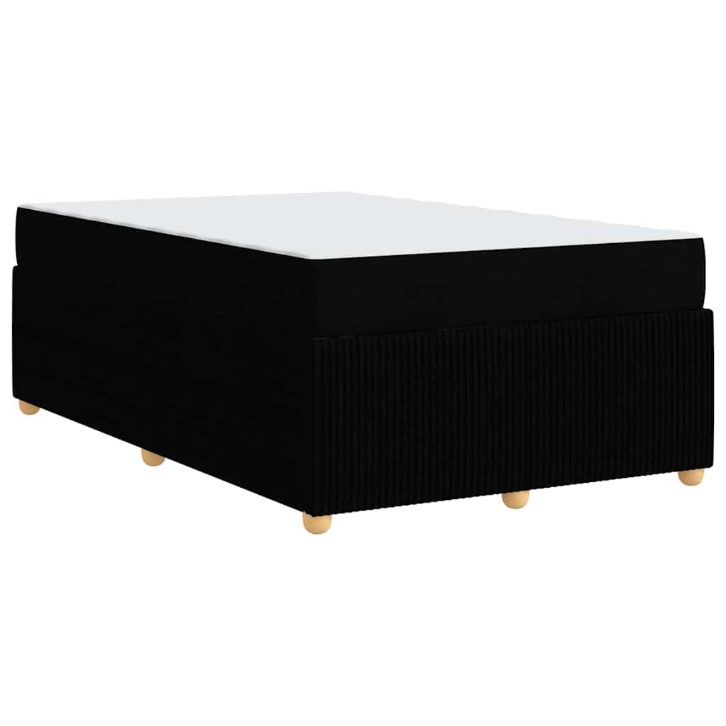 vidaXL Ramka łóżka z materacem Czarny 120 x 190 cm tkanina