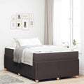 vidaXL Ramka łóżka z materacem Ciemny brąz 120 x 190 cm tkanina
