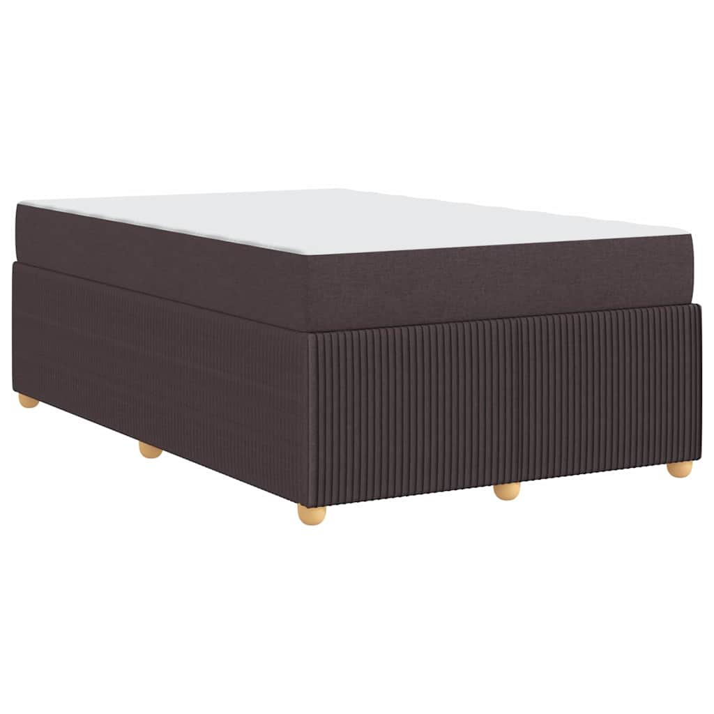 vidaXL Ramka łóżka z materacem Ciemny brąz 120 x 190 cm tkanina