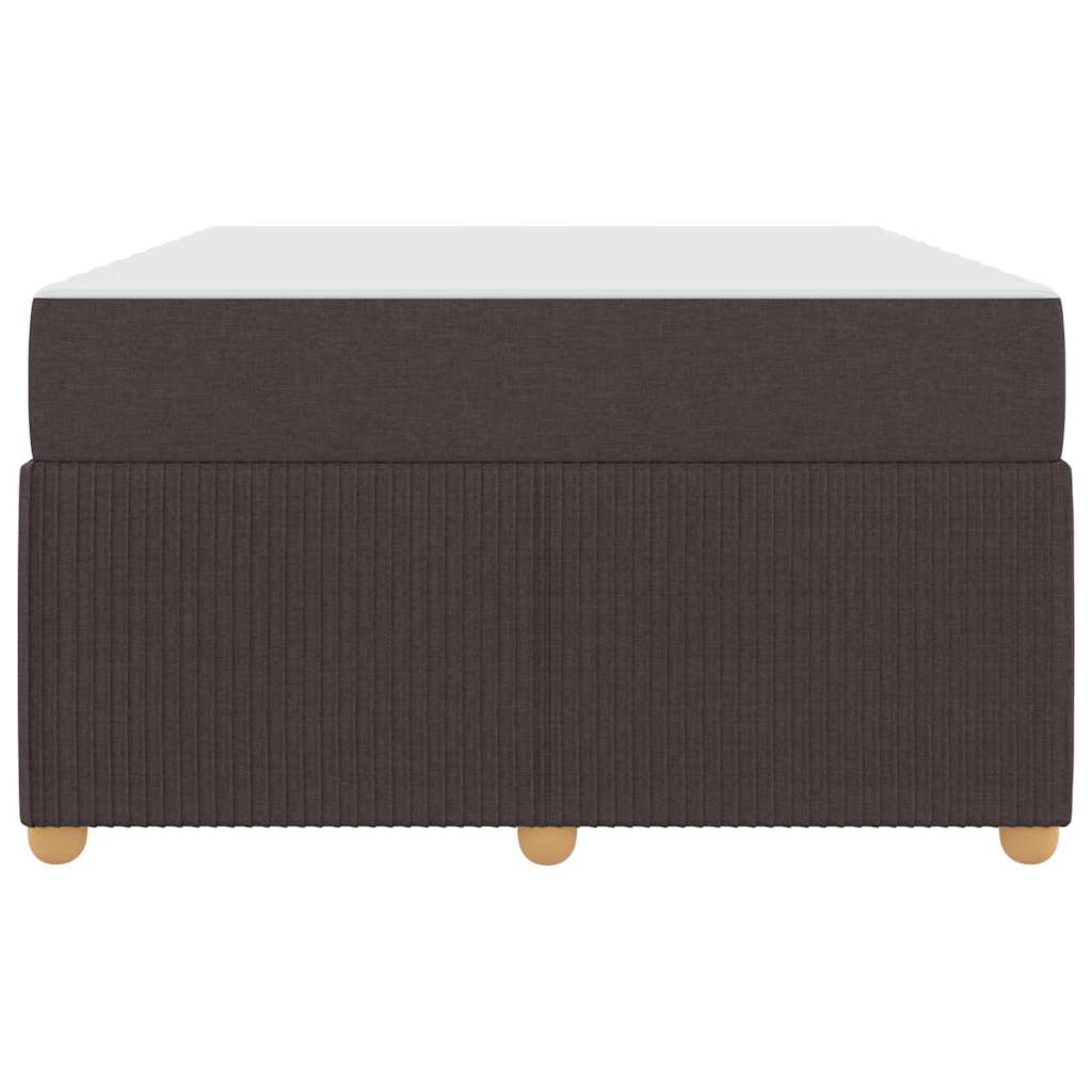 vidaXL Ramka łóżka z materacem Ciemny brąz 120 x 190 cm tkanina