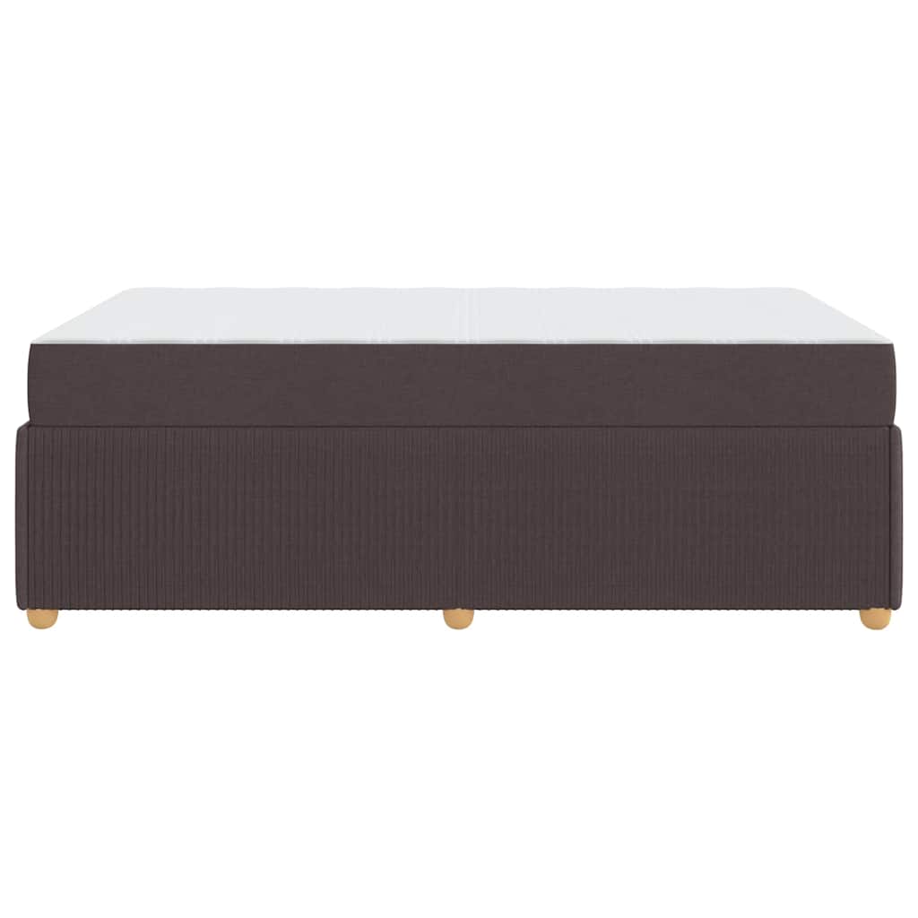 vidaXL Ramka łóżka z materacem Ciemny brąz 120 x 190 cm tkanina