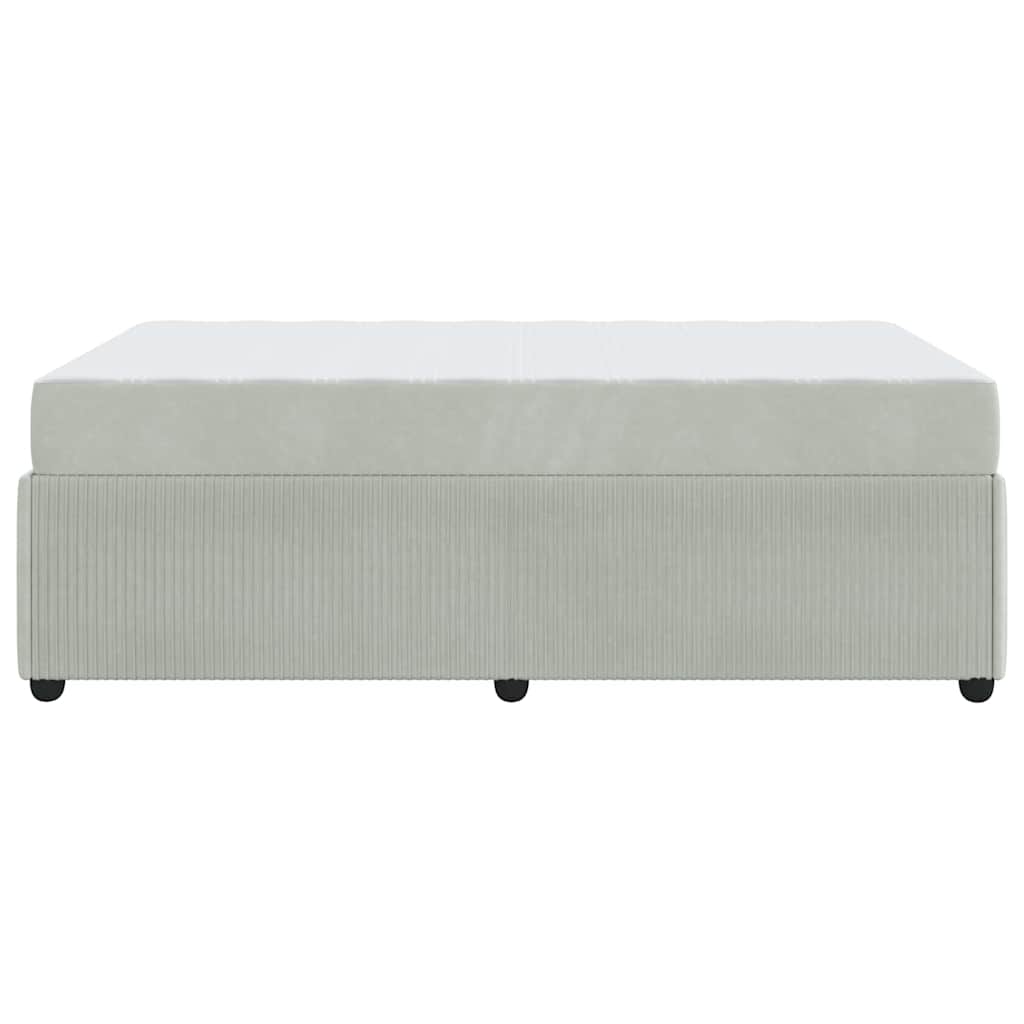 vidaXL Ramka łóżka z materacem Jasnoszary 120 x 190 cm tkanina