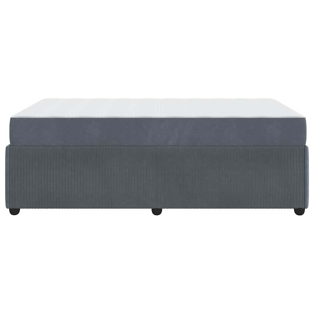 vidaXL Ramka łóżka z materacem Ciemnoszary 120 x 190 cm tkanina