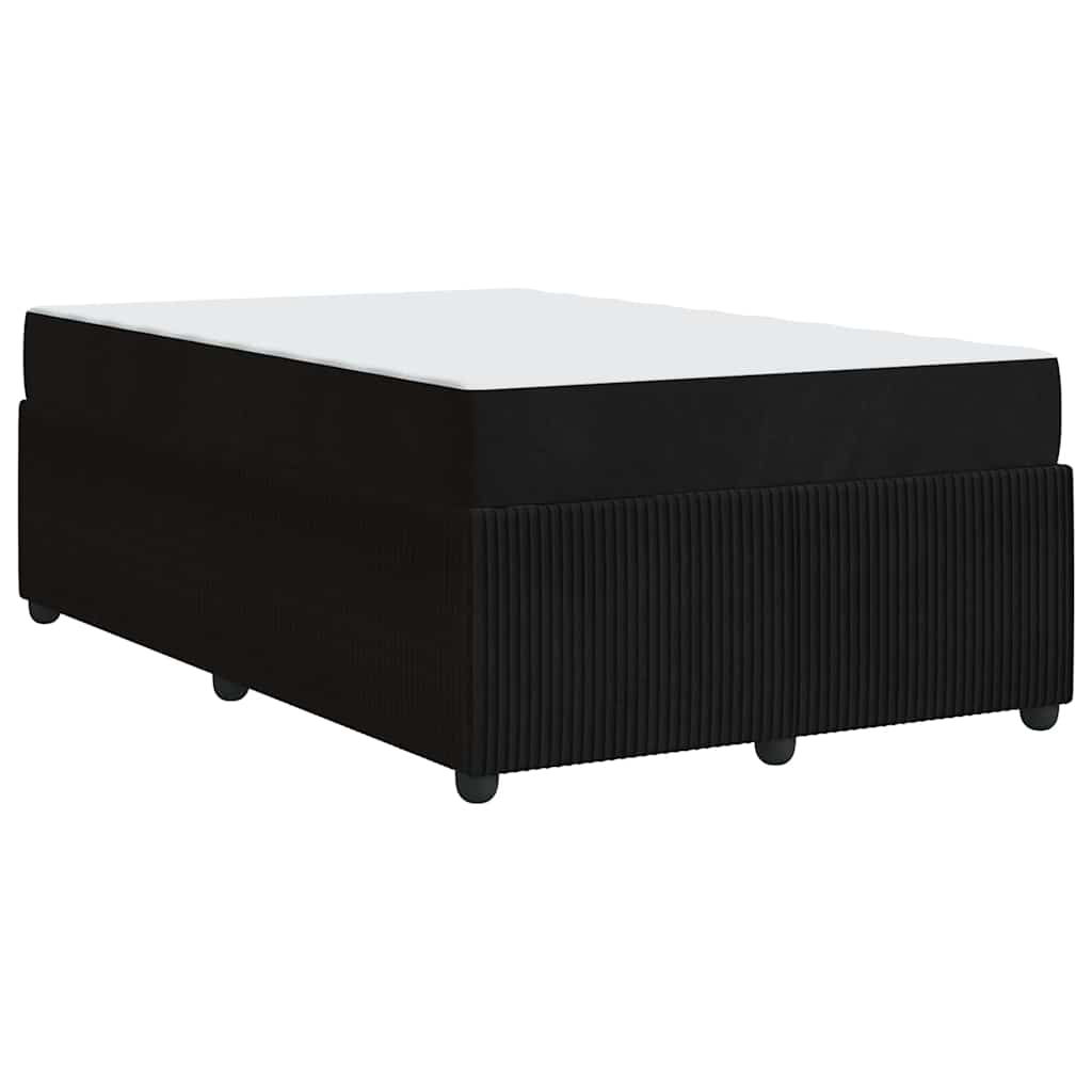 vidaXL Ramka łóżka z materacem Czarny 120 x 190 cm tkanina