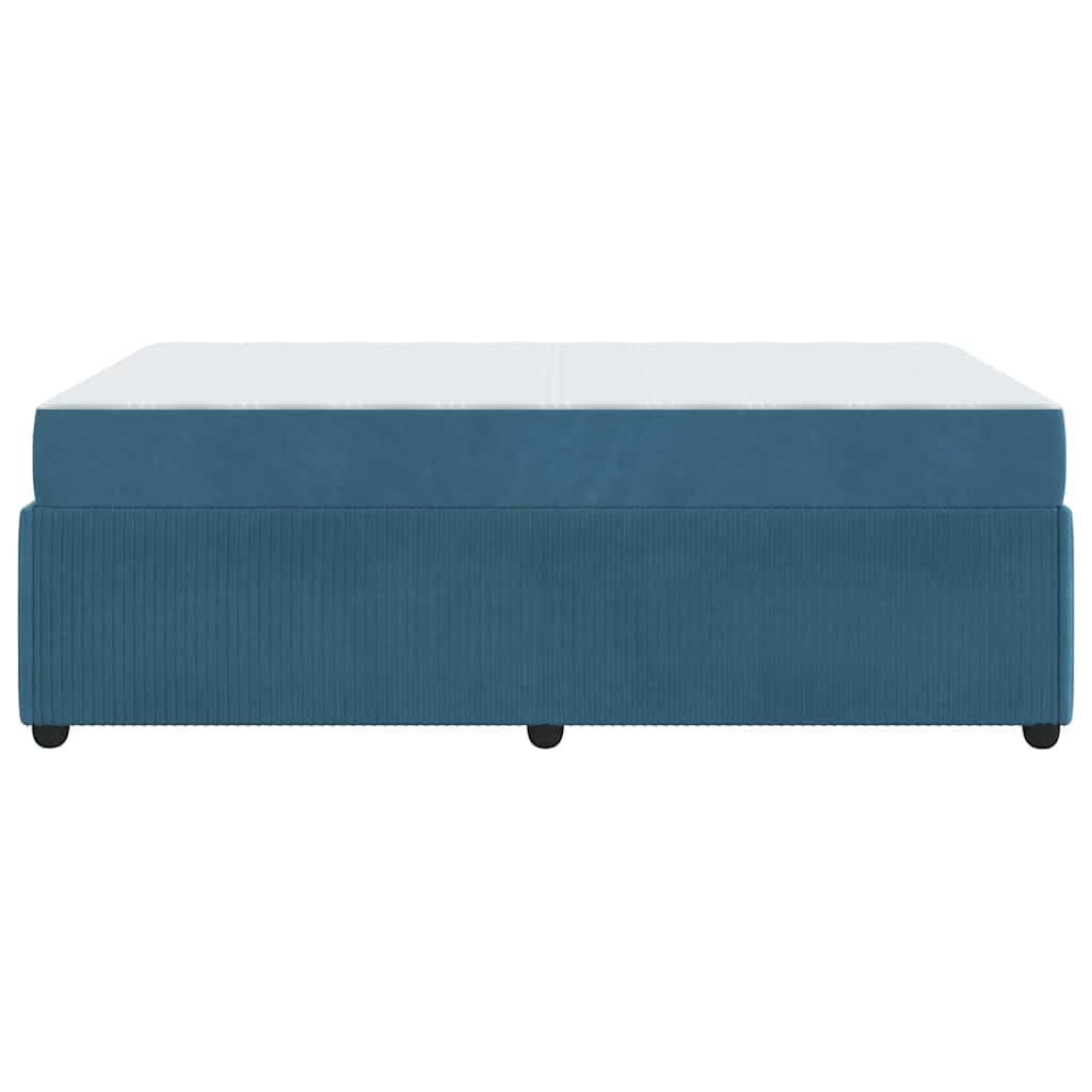vidaXL Ramka łóżka z materacem Niebieski 120 x 190 cm tkanina