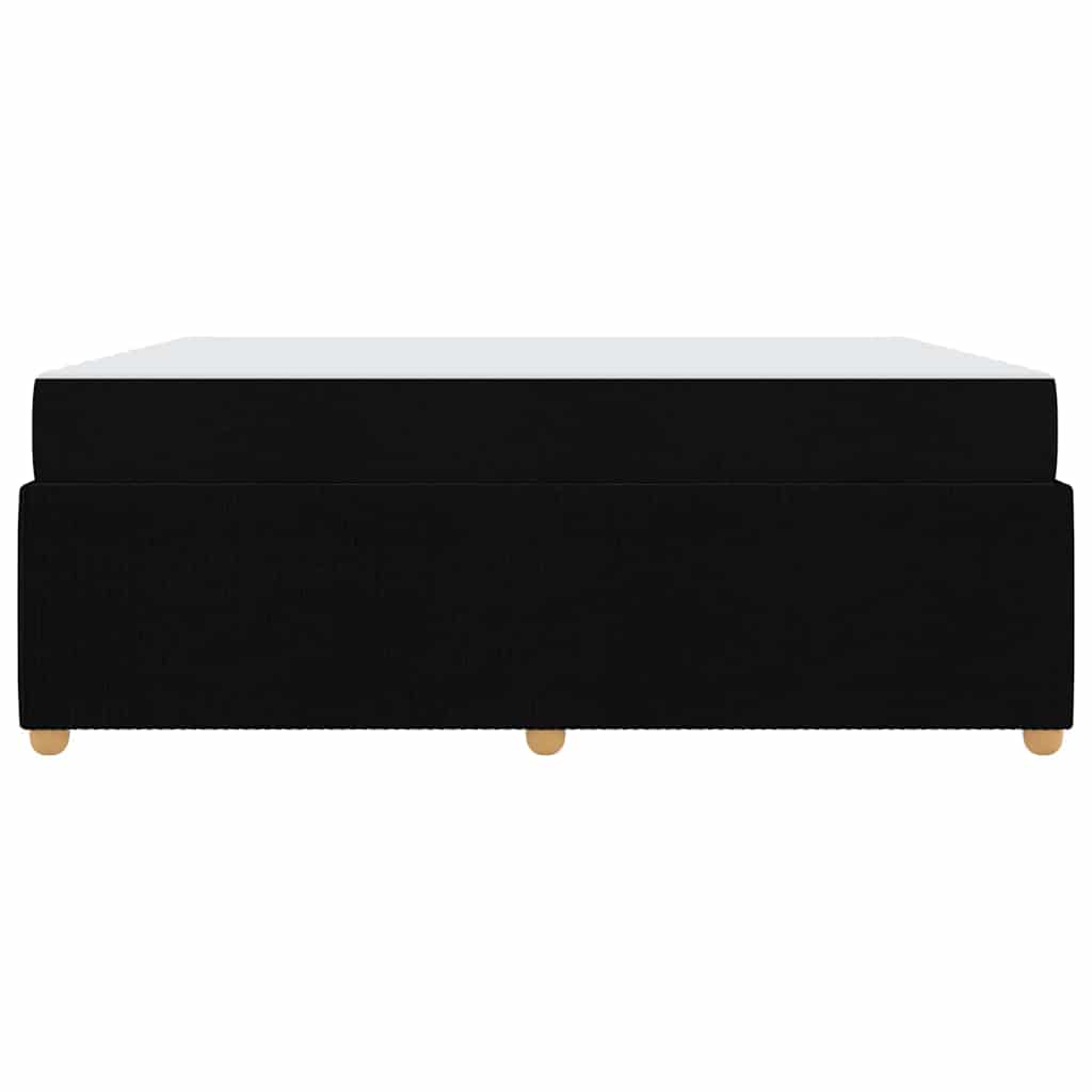 vidaXL Ramka łóżka z materacem Czarny 180 x 200 cm tkanina