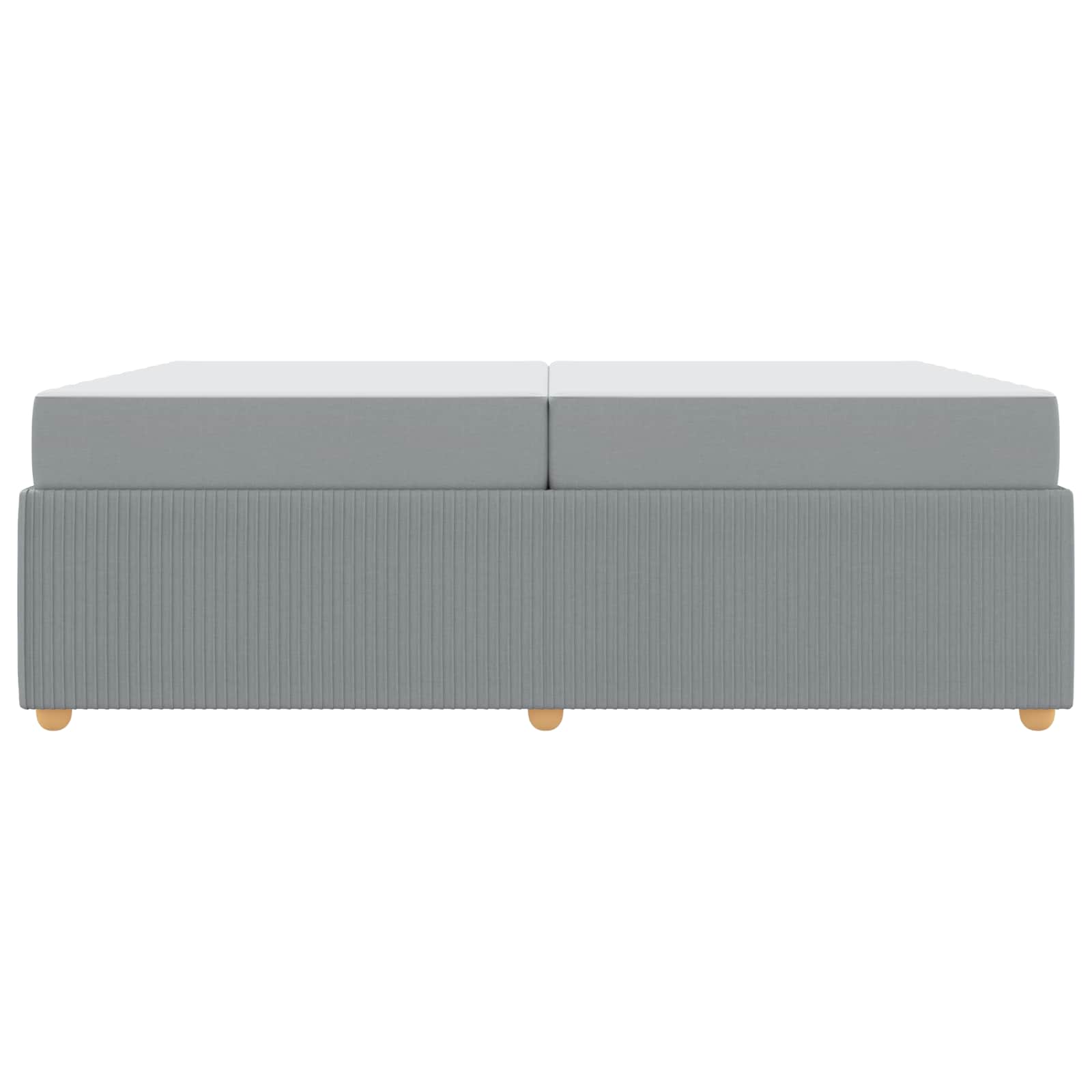 vidaXL Ramka łóżka z materacem Jasnoszary 200 x 200 cm tkanina