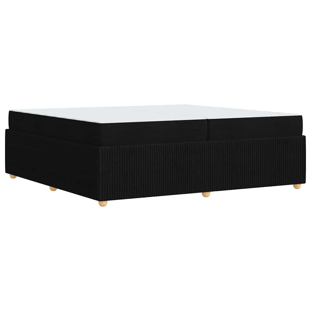 vidaXL Ramka łóżka z materacem Czarny 200 x 200 cm tkanina