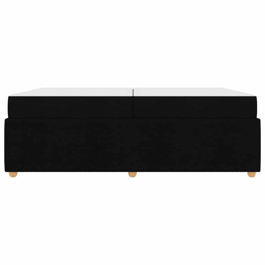 vidaXL Ramka łóżka z materacem Czarny 200 x 200 cm tkanina