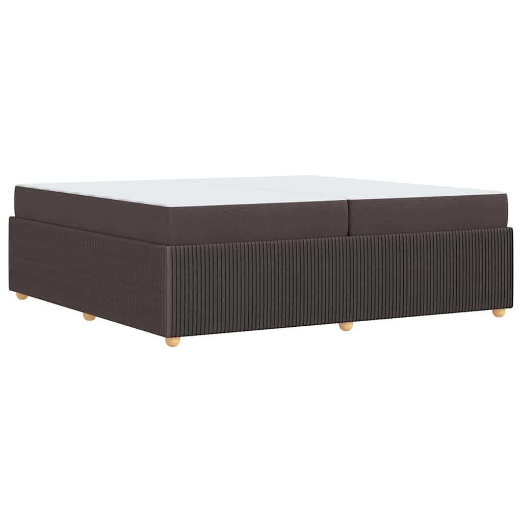 vidaXL Ramka łóżka z materacem Ciemny brąz 200 x 200 cm tkanina