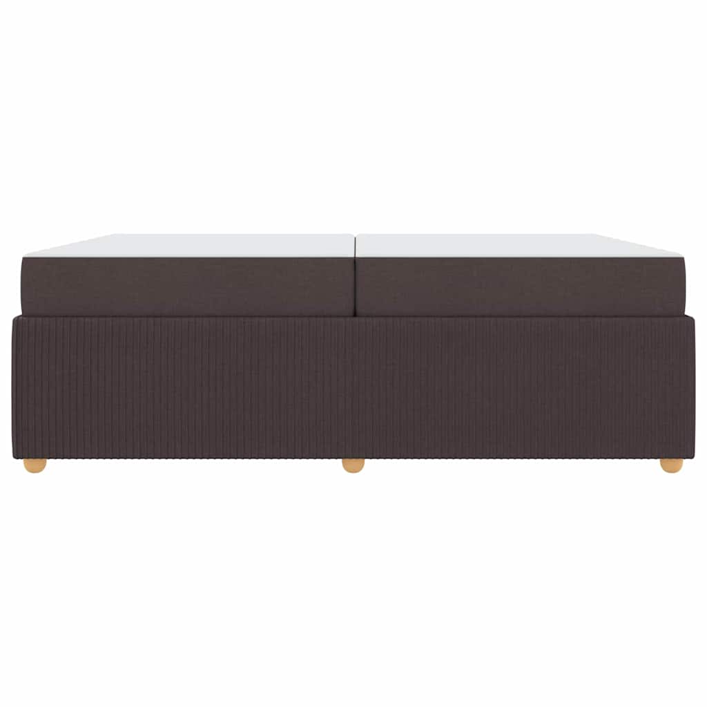 vidaXL Ramka łóżka z materacem Ciemny brąz 200 x 200 cm tkanina