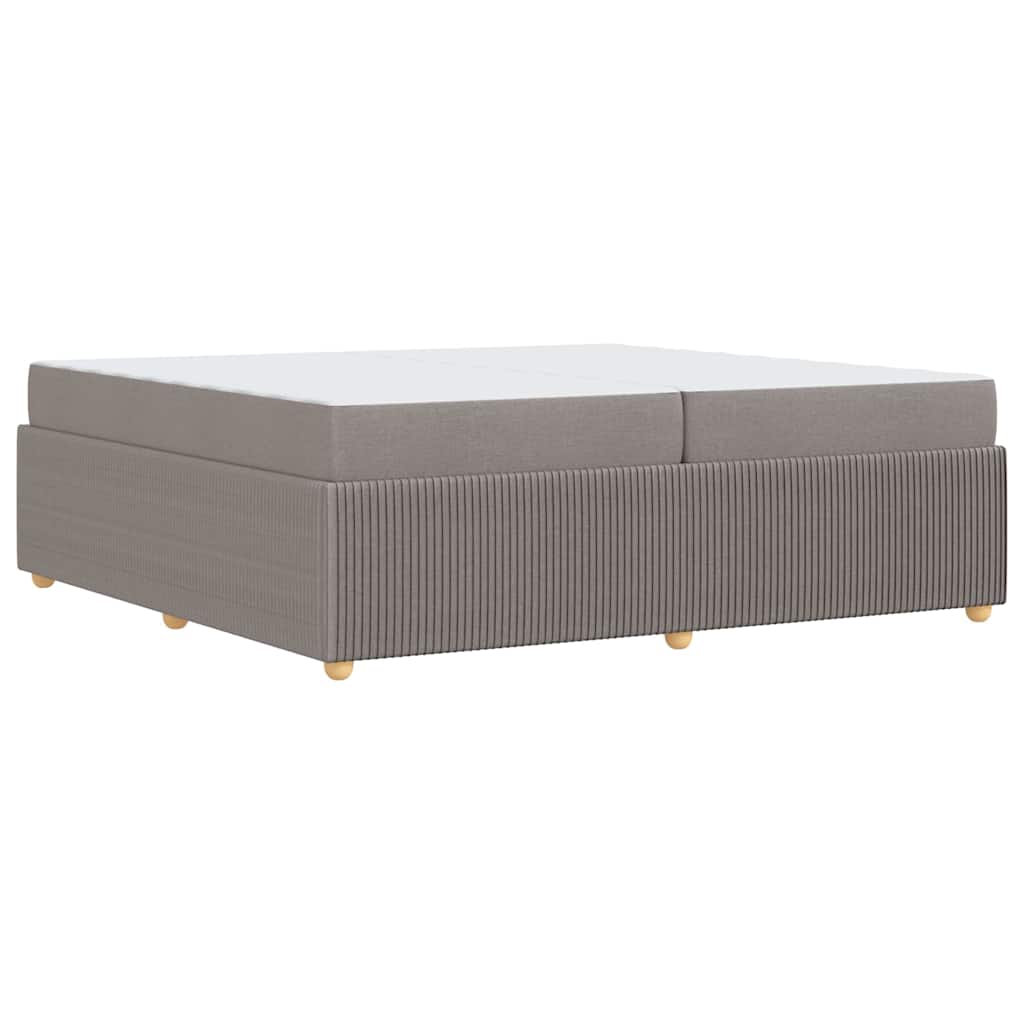 vidaXL Ramka łóżka z materacem Ciemnoszary 200 x 200 cm tkanina