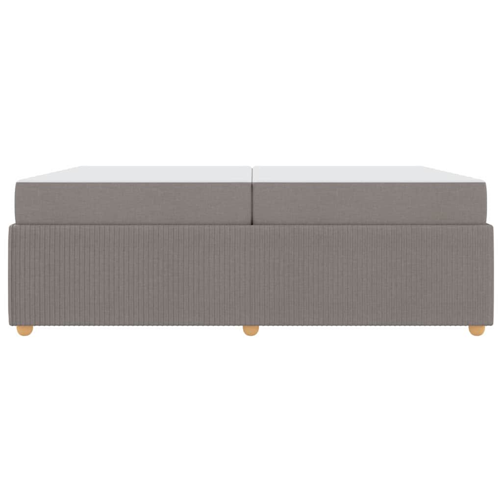 vidaXL Ramka łóżka z materacem Ciemnoszary 200 x 200 cm tkanina