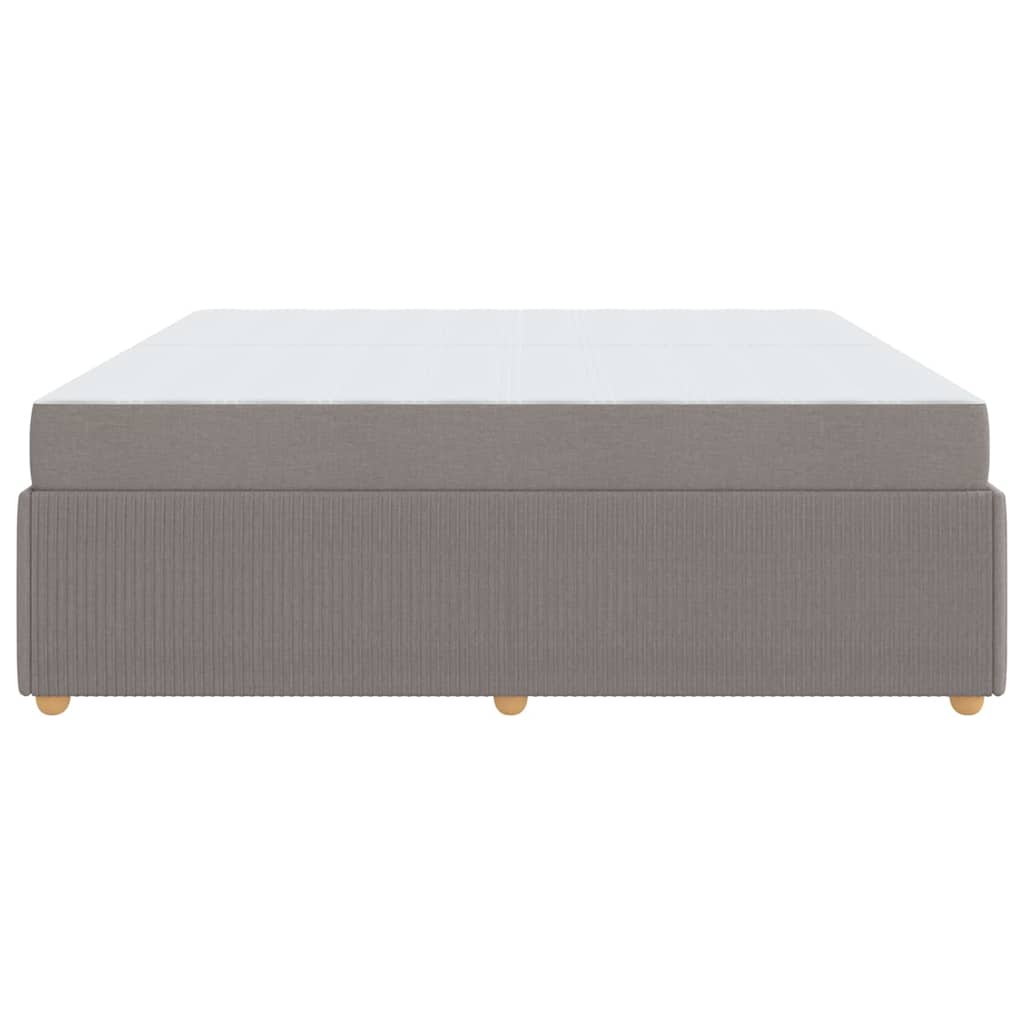 vidaXL Ramka łóżka z materacem Ciemnoszary 200 x 200 cm tkanina