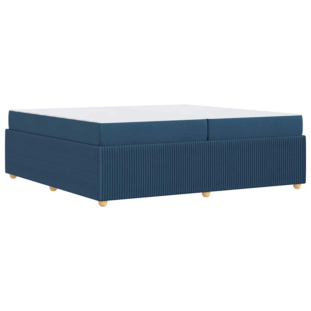 vidaXL Ramka łóżka z materacem Niebieski 200 x 200 cm tkanina