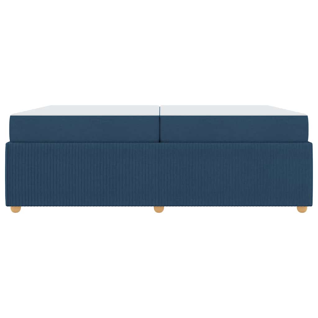vidaXL Ramka łóżka z materacem Niebieski 200 x 200 cm tkanina