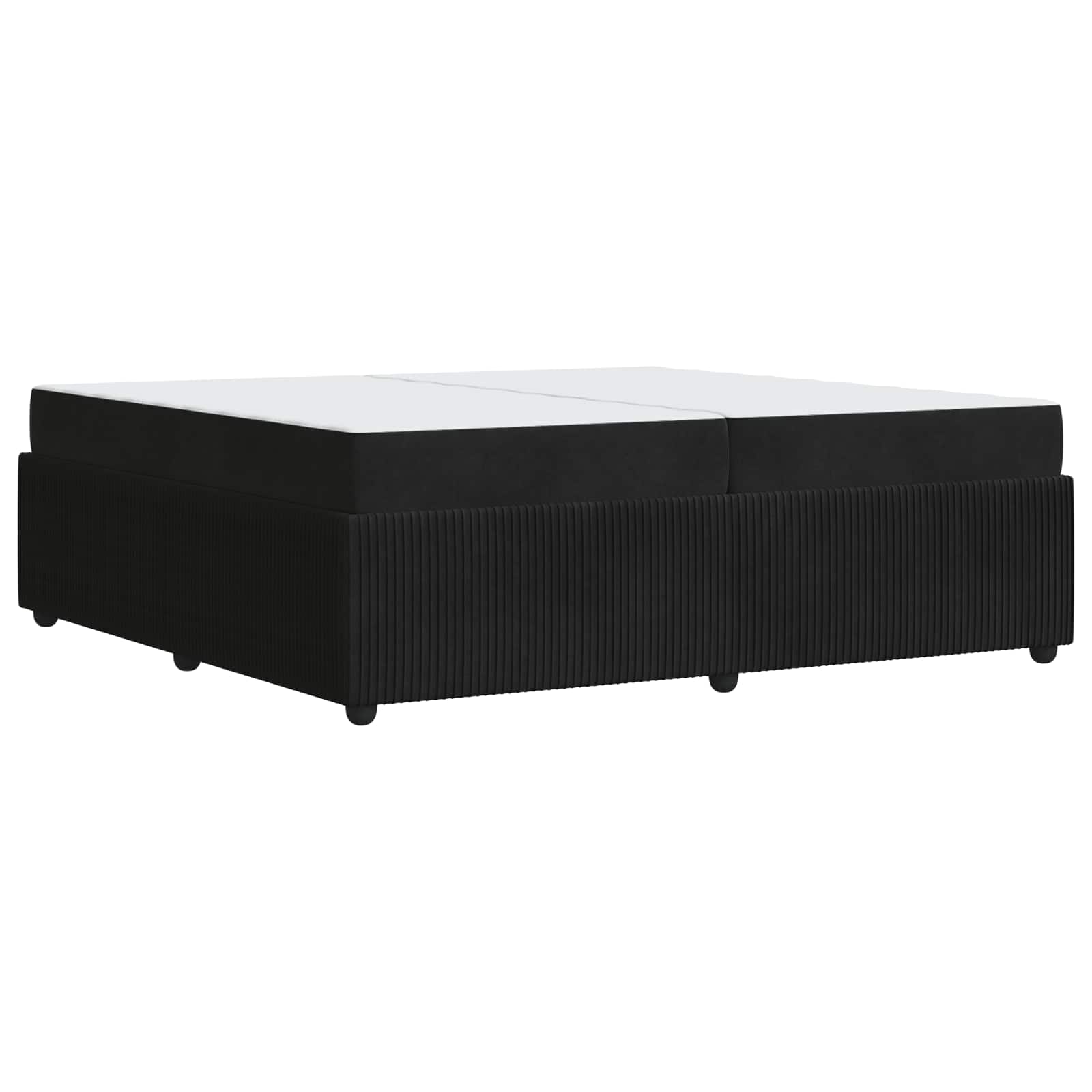 vidaXL Ramka łóżka z materacem Czarny 200 x 200 cm tkanina