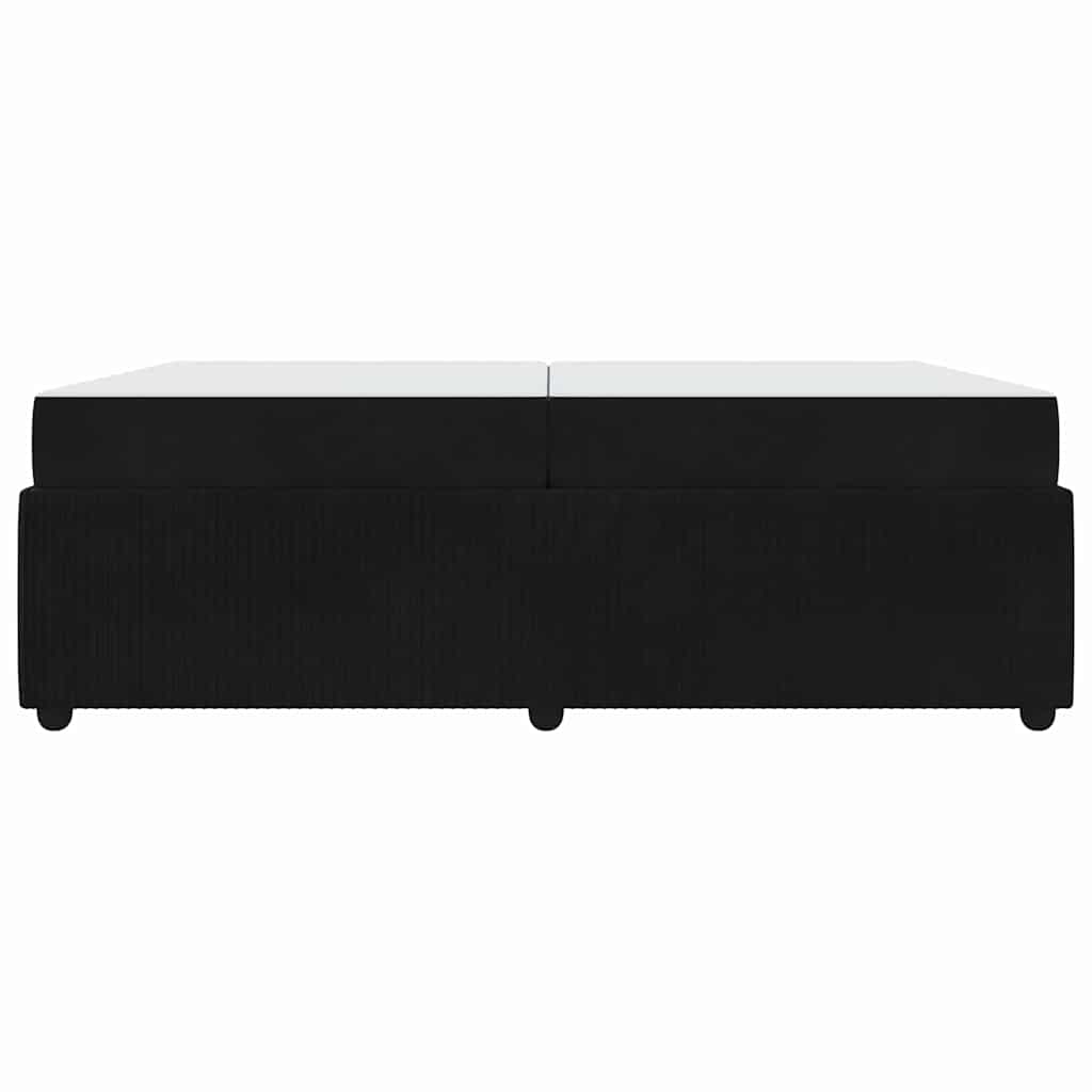 vidaXL Ramka łóżka z materacem Czarny 200 x 200 cm tkanina