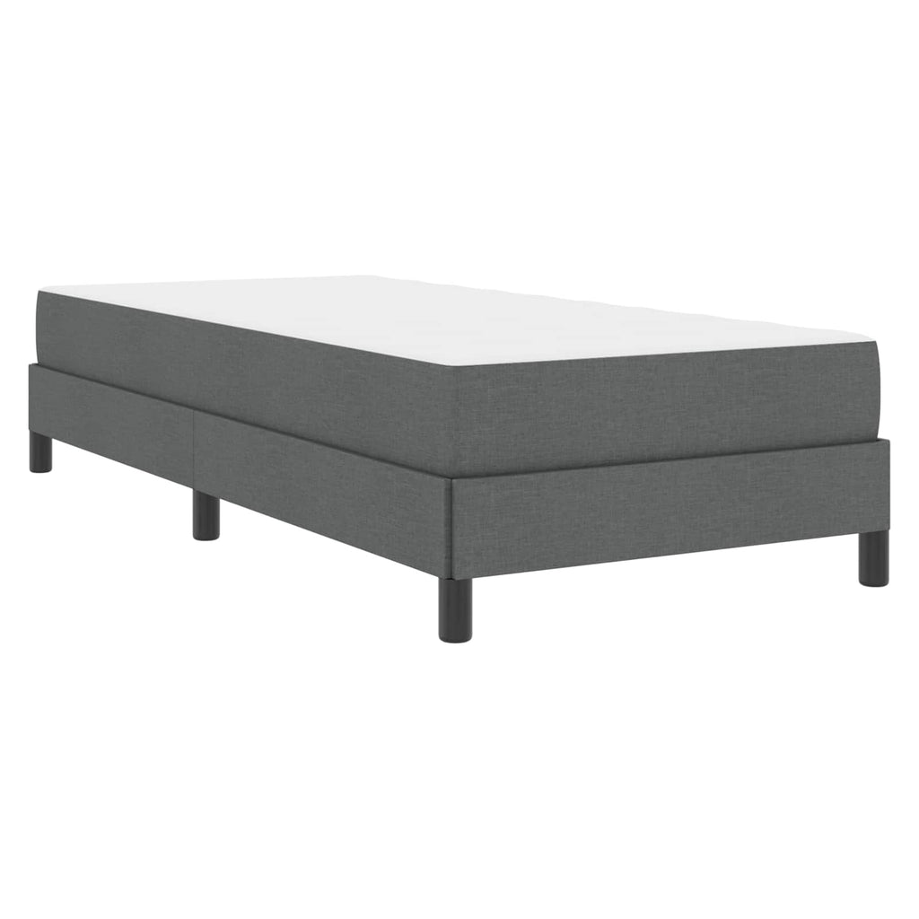 vidaXL Łóżko sprężynowe z materacem Ciemnoszary 80 x 200 cm tkanina