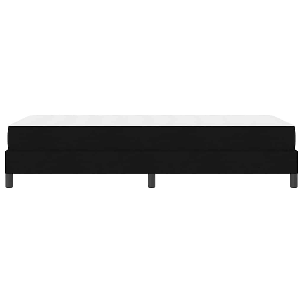 vidaXL Łóżko sprężynowe z materacem Czarny 80 x 200 cm tkanina