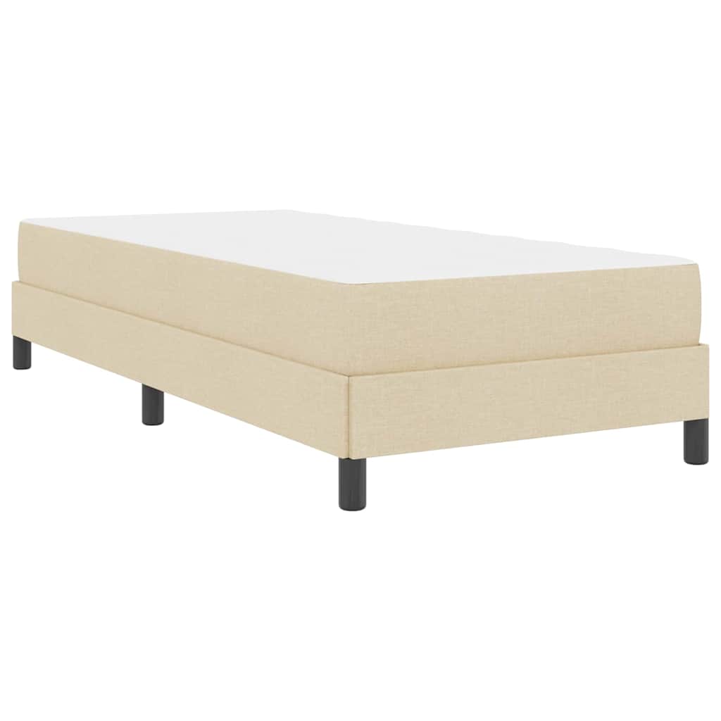 vidaXL Łóżko sprężynowe z materacem Kremowy 80 x 200 cm tkanina