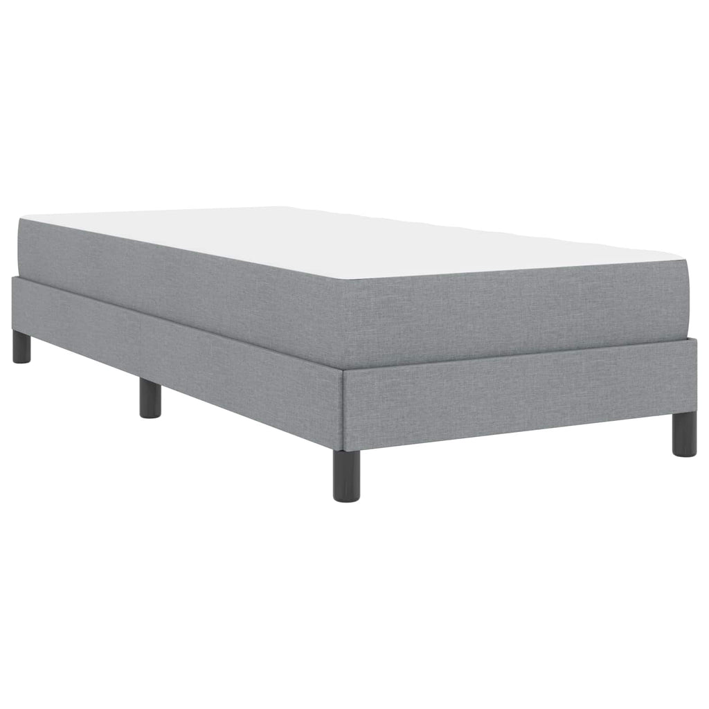 vidaXL Łóżko sprężynowe z materacem Jasnoszary 90 x 190 cm tkanina