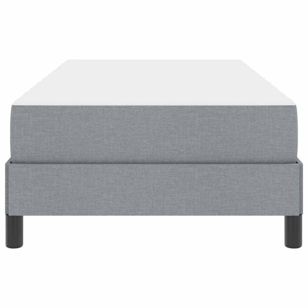 vidaXL Łóżko sprężynowe z materacem Jasnoszary 90 x 190 cm tkanina
