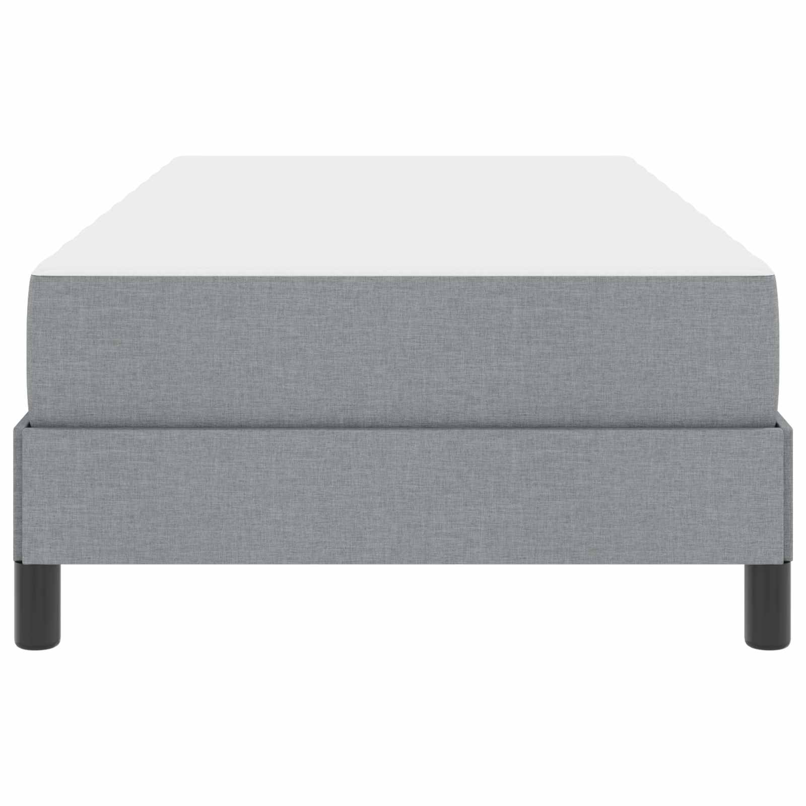 vidaXL Łóżko sprężynowe z materacem Jasnoszary 90 x 190 cm tkanina