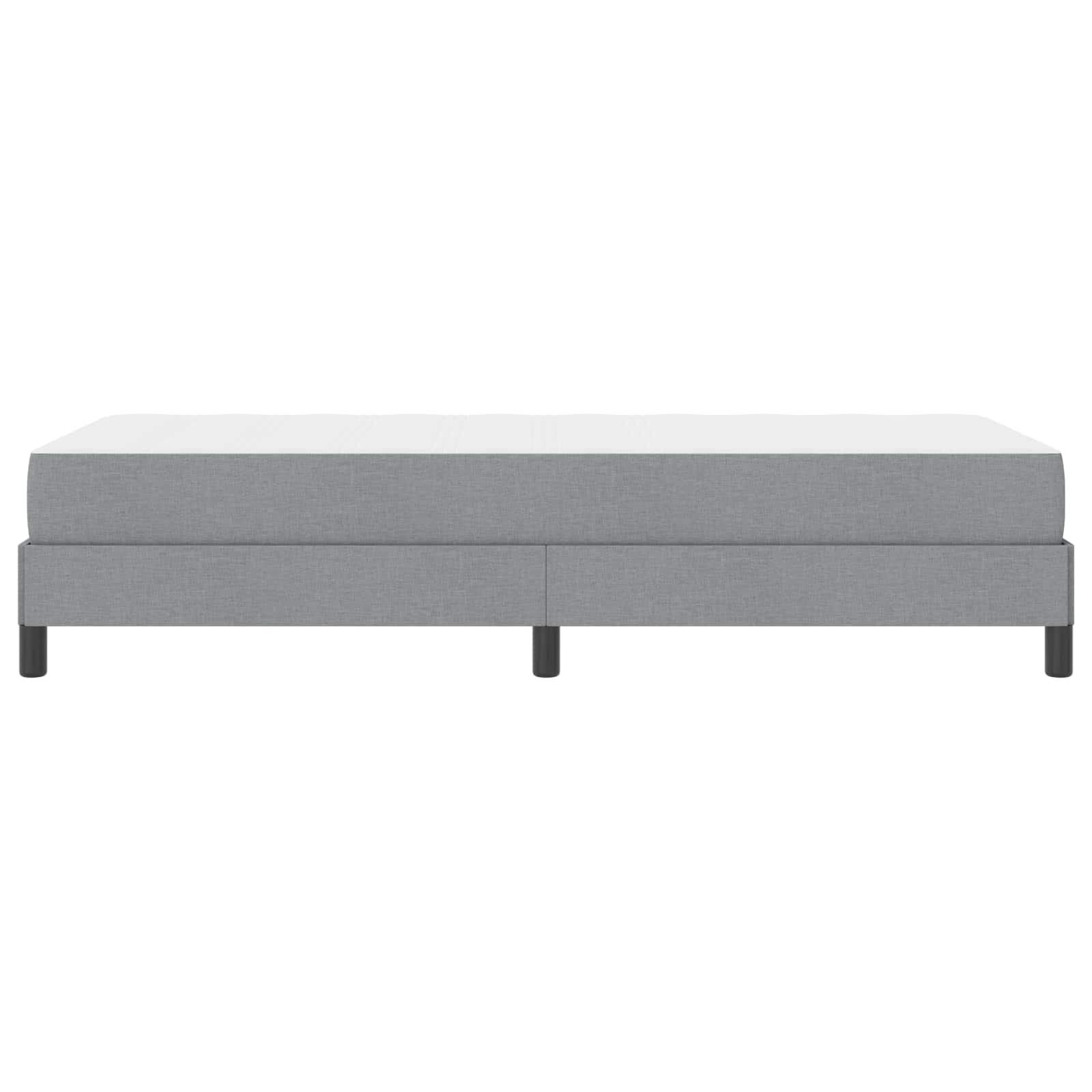 vidaXL Łóżko sprężynowe z materacem Jasnoszary 90 x 190 cm tkanina