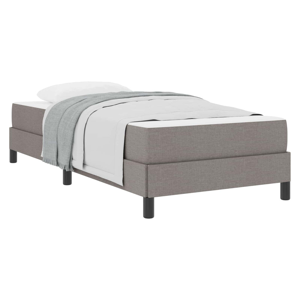 vidaXL Łóżko sprężynowe z materacem Ciemnoszary 90 x 190 cm tkanina