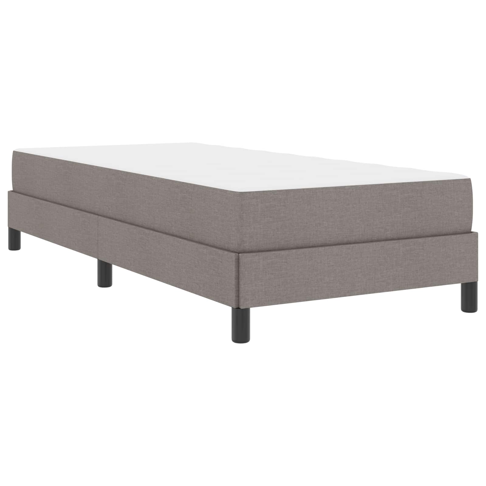 vidaXL Łóżko sprężynowe z materacem Ciemnoszary 90 x 190 cm tkanina