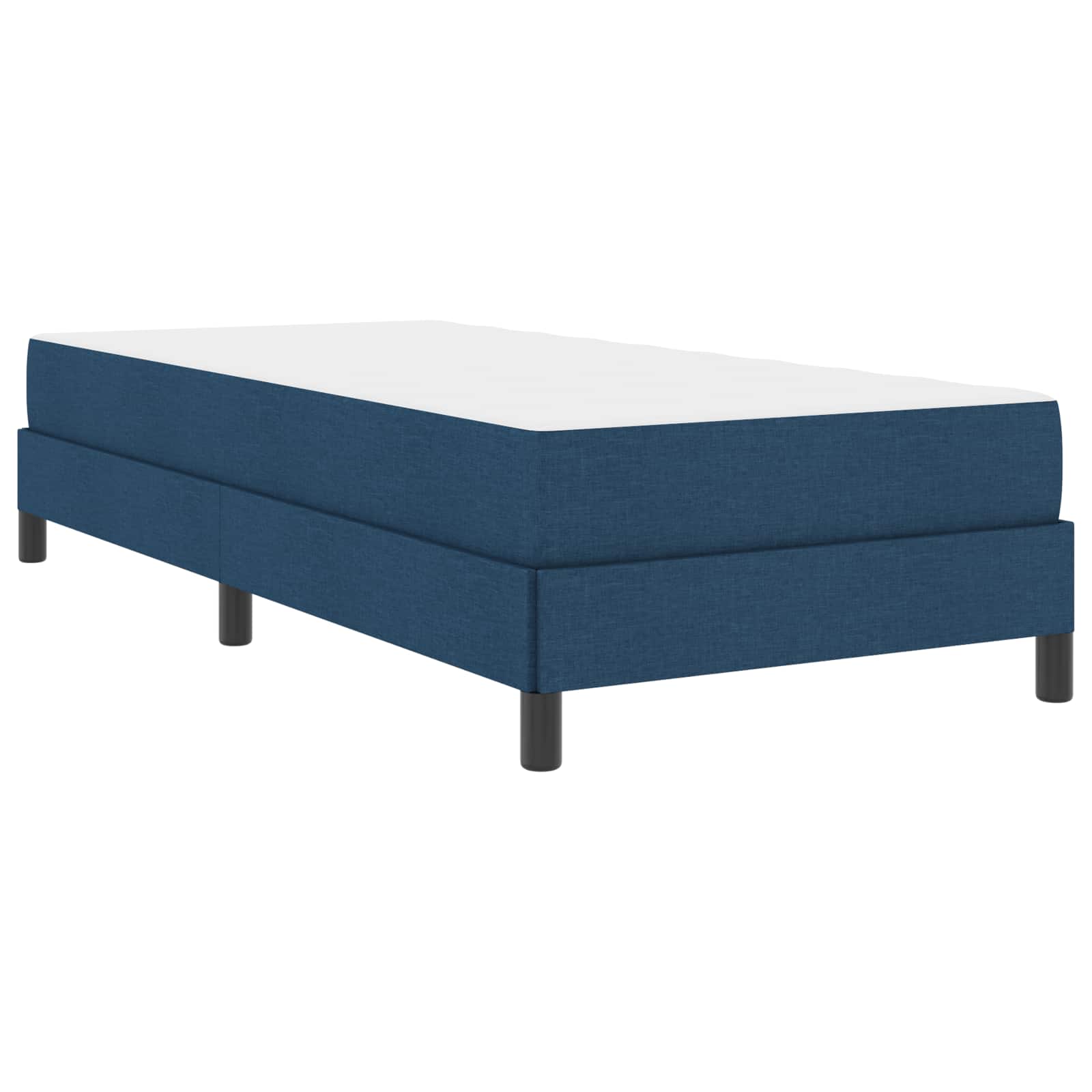 vidaXL Łóżko sprężynowe z materacem Niebieski 90 x 190 cm tkanina
