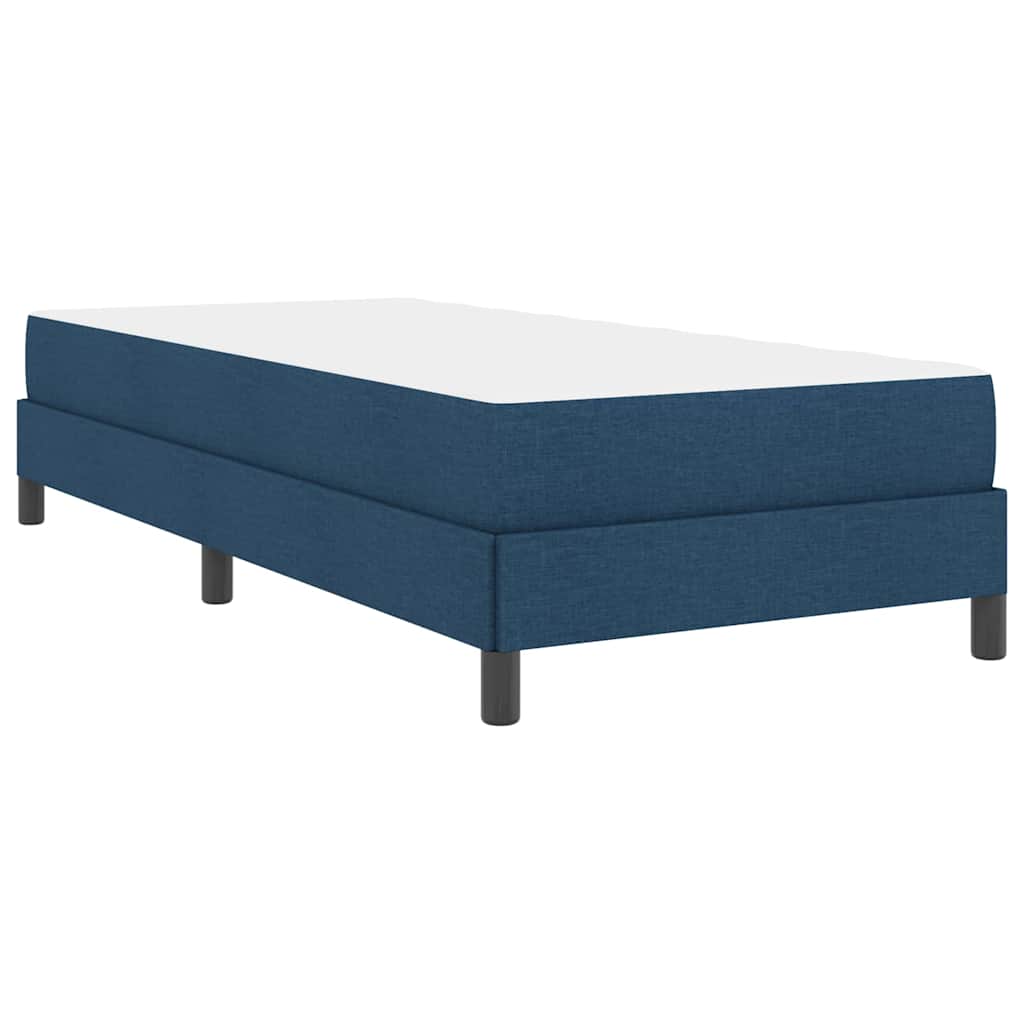 vidaXL Łóżko sprężynowe z materacem Niebieski 90 x 190 cm tkanina