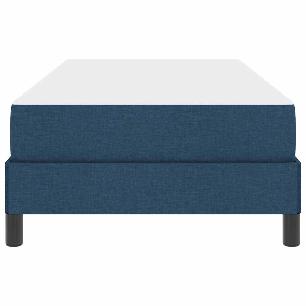 vidaXL Łóżko sprężynowe z materacem Niebieski 90 x 190 cm tkanina