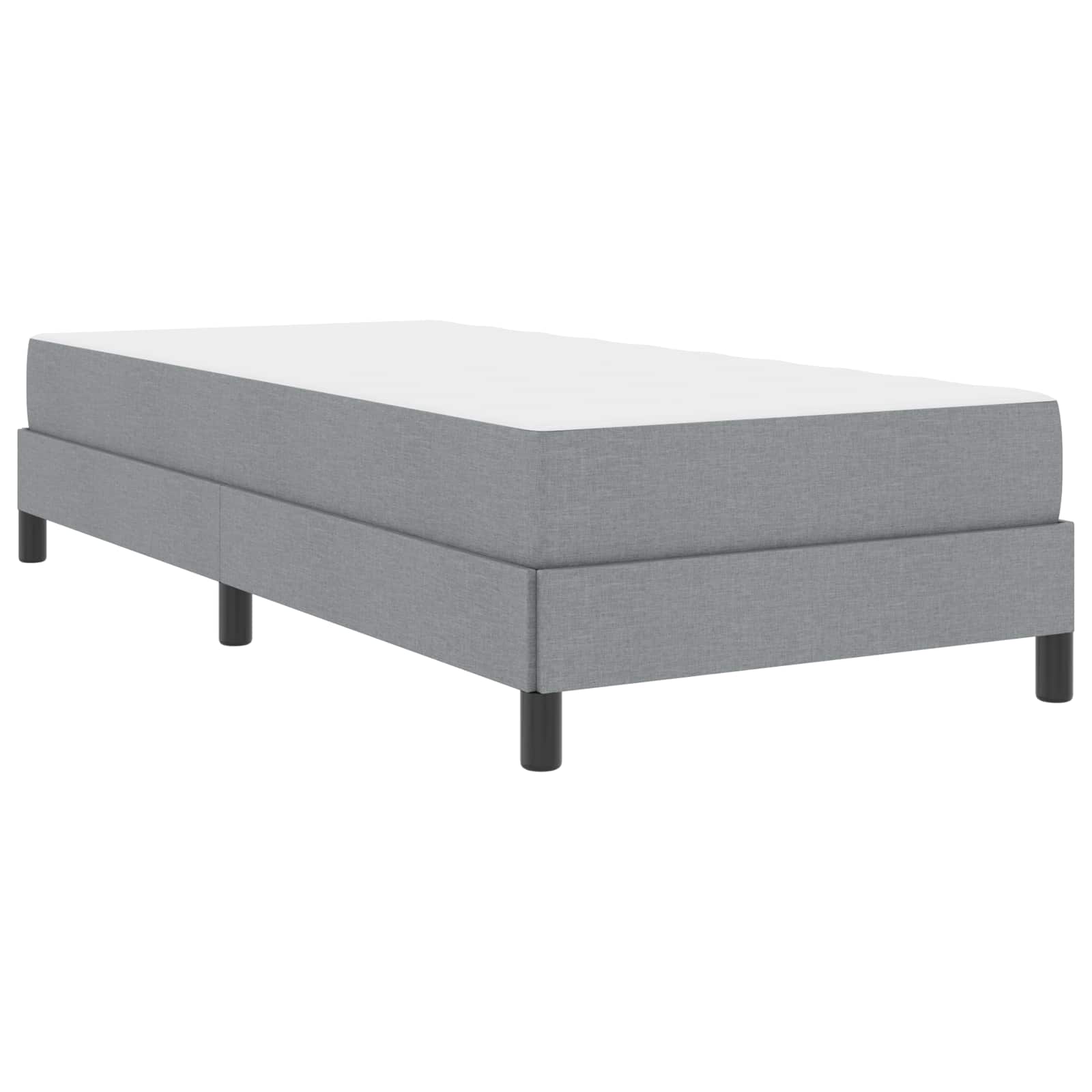 vidaXL Łóżko sprężynowe z materacem Jasnoszary 100 x 200 cm tkanina