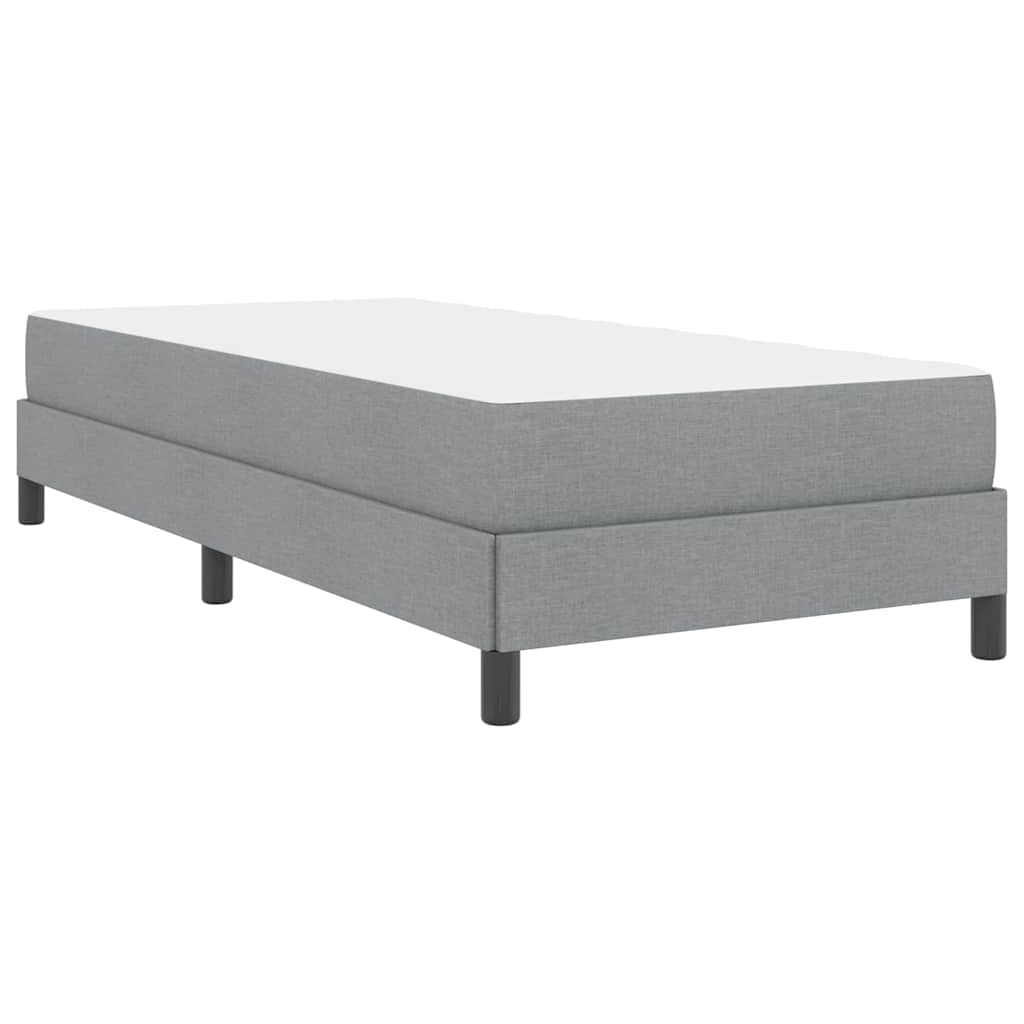 vidaXL Łóżko sprężynowe z materacem Jasnoszary 100 x 200 cm tkanina