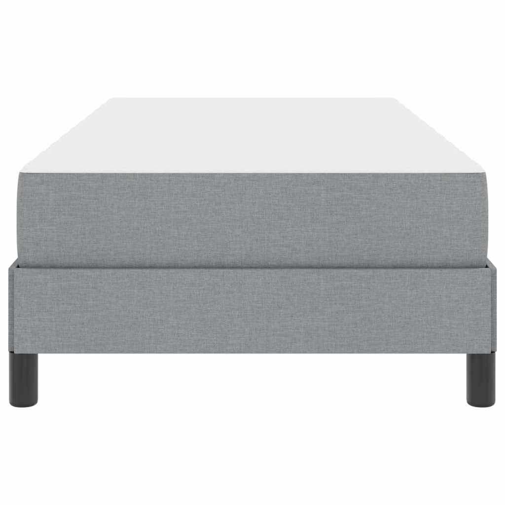 vidaXL Łóżko sprężynowe z materacem Jasnoszary 100 x 200 cm tkanina