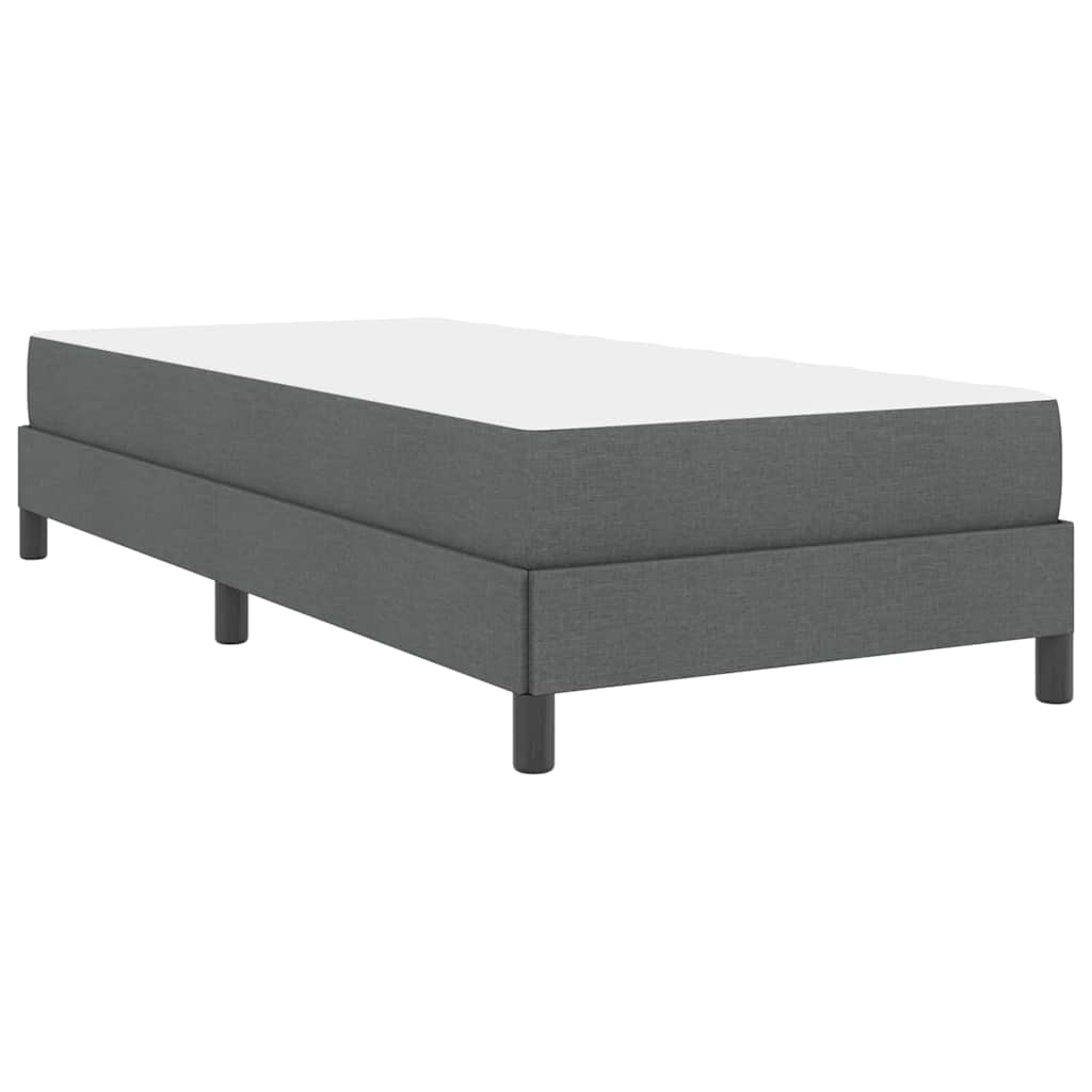 vidaXL Łóżko sprężynowe z materacem Ciemnoszary 100 x 200 cm tkanina