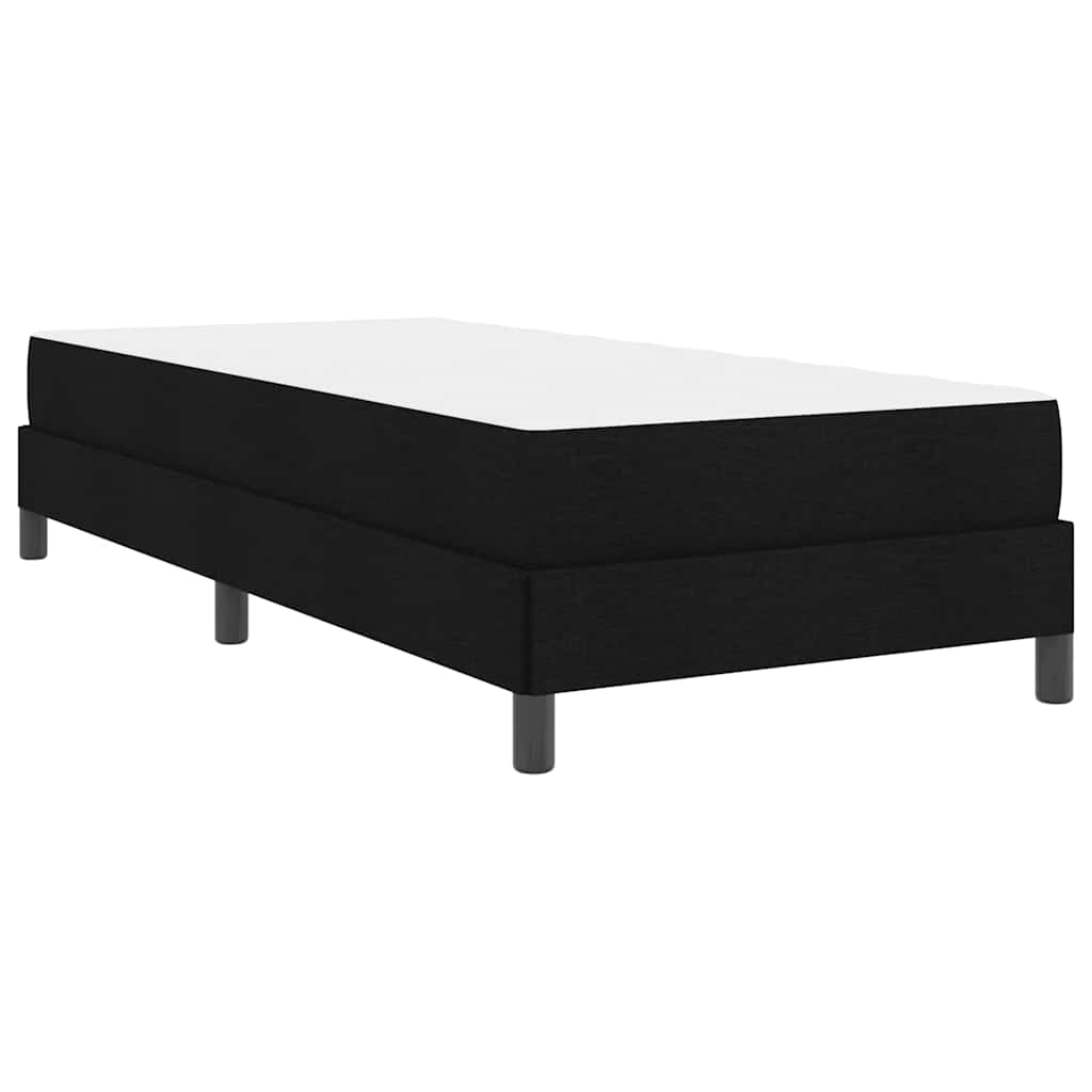 vidaXL Łóżko sprężynowe z materacem Czarny 100 x 200 cm tkanina