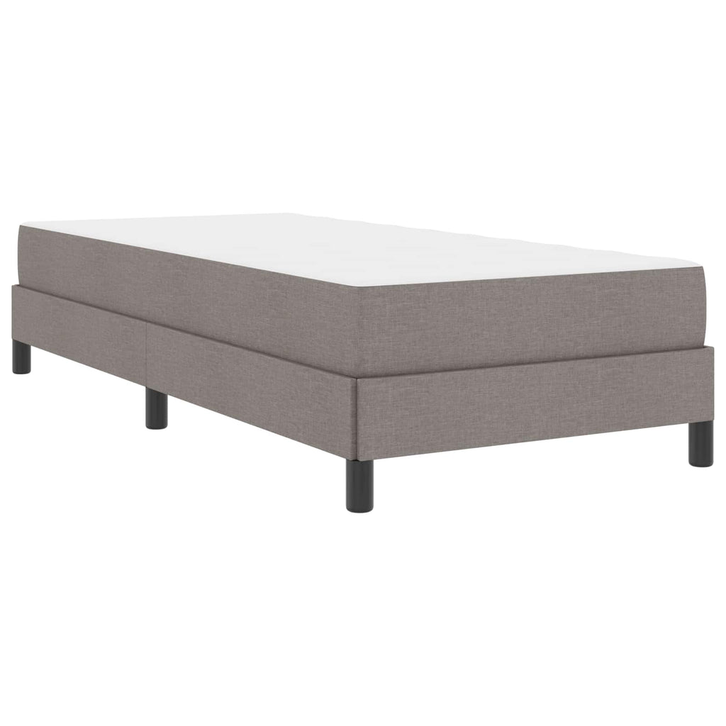 vidaXL Łóżko sprężynowe z materacem Ciemnoszary 100 x 200 cm tkanina
