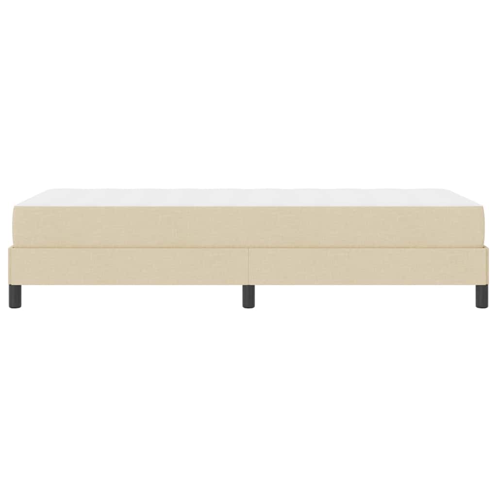 vidaXL Łóżko sprężynowe z materacem Kremowy 100 x 200 cm tkanina