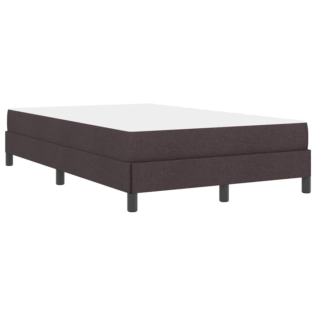 vidaXL Łóżko sprężynowe z materacem Ciemny brąz 120 x 190 cm tkanina