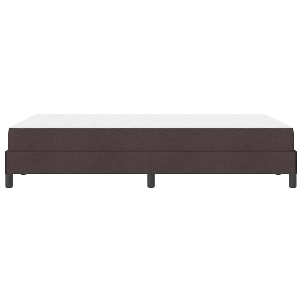 vidaXL Łóżko sprężynowe z materacem Ciemny brąz 120 x 190 cm tkanina