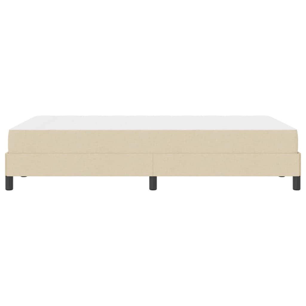 vidaXL Łóżko sprężynowe z materacem Kremowy 120 x 190 cm tkanina