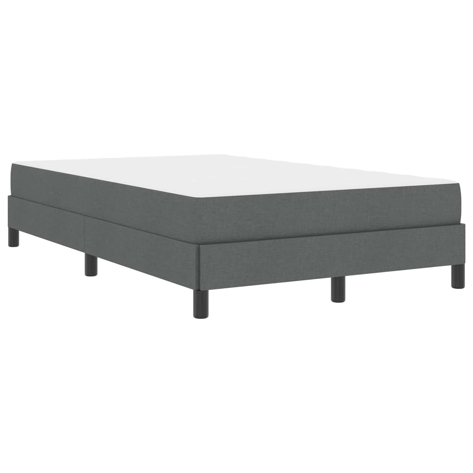 vidaXL Łóżko sprężynowe z materacem Ciemnoszary 120 x 200 cm tkanina