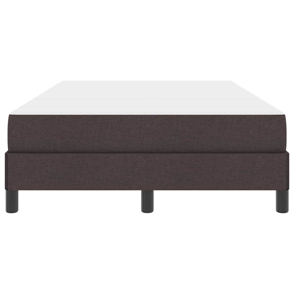 vidaXL Łóżko sprężynowe z materacem Ciemny brąz 120 x 200 cm tkanina