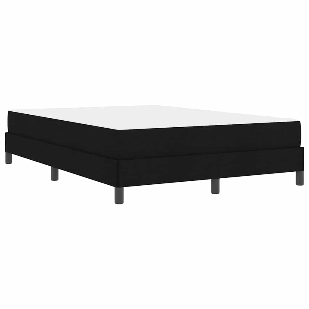 vidaXL Łóżko sprężynowe z materacem Czarny 140 x 190 cm tkanina